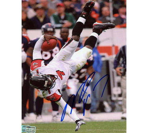 Michael Vick Signed Falcons Unframed 8x10 NFL Photo #4-Flipping