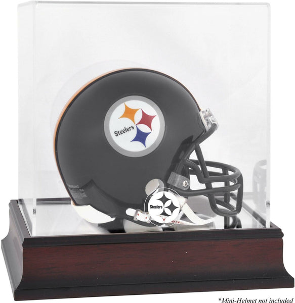Pittsburgh Steelers Mahogany Logo Mini Helmet Display Case - Fanatics