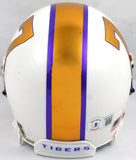 Odell Beckham Jr. Autographed White LSU Tigers Schutt Mini Helmet-Beckett W Holo
