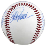 2009 Yankees (9) Jeter Rivera Posada Signed 2009 WS Logo Oml Baseball Steiner 1