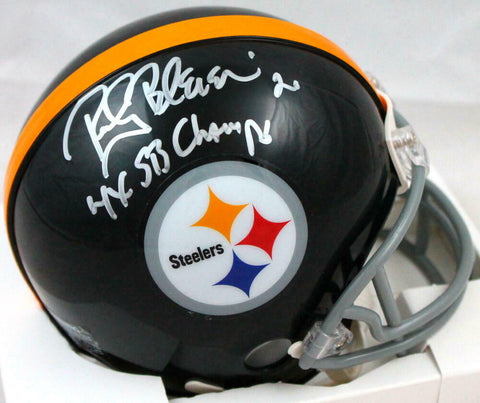 Rocky Bleier Autographed Steelers 63-76 Mini Helmet w/4x SB Champs-Prova *Silver