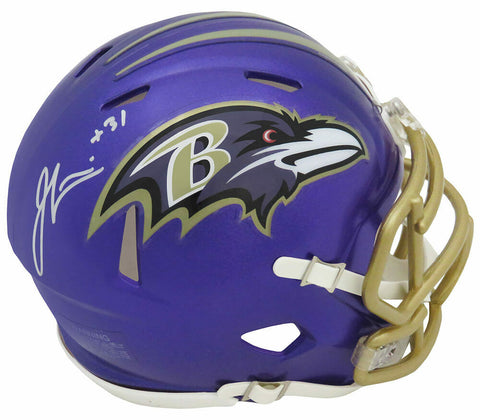 Jamal Lewis Signed Baltimore Ravens FLASH Riddell Mini Helmet - (SCHWARTZ COA)