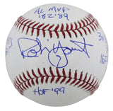 Brewers Robin Yount "6x Stat" Authentic Signed Oml Baseball BAS Witnessed 2