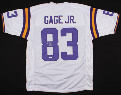 Russell Gage Signed LSU Tigers Jersey (JSA Holo) / Falcons 3rd Yr, Wide Receiver