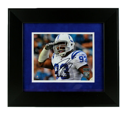 Dwight Freeney Signed Indianapolis Colts Framed 8x10 NFL Photo