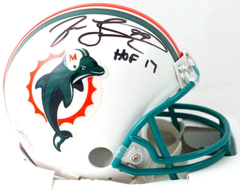 Jason Taylor Signed Miami Dolphins 97-12 Mini Helmet w/HOF - JSA W Auth *Black