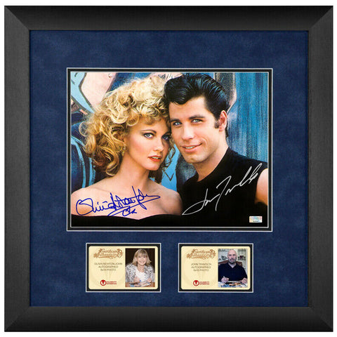 Olivia Newton-John & John Travolta Autographed Grease 8x10 Framed Photo