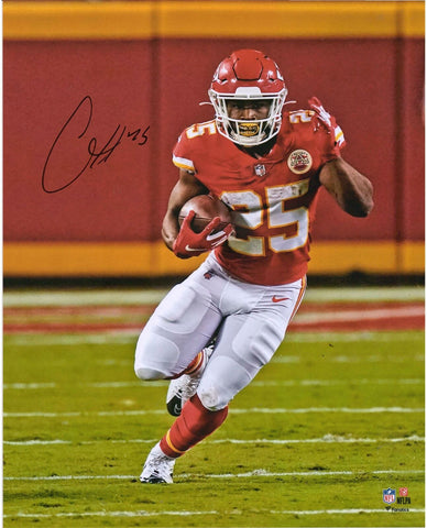 Clyde Edwards-Helaire Kansas City Chiefs Signed 16" x 20" Running Photo