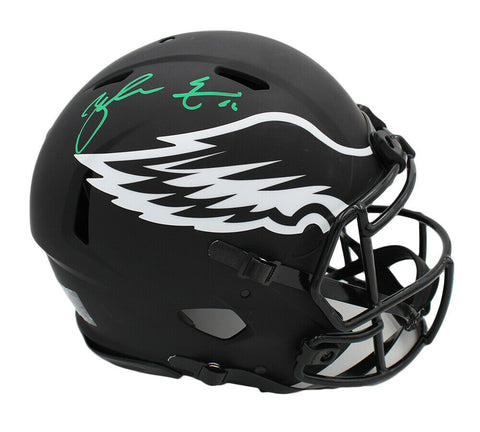 Zach Ertz Signed Philadelphia Eagles Speed Authentic Eclipse NFL Helmet- Neon In