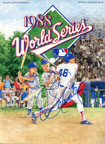 Dennis Eckersley Autographed/Signed 1988 World Series Program Beckett 38162