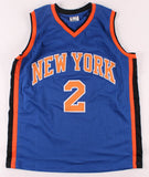 Larry Johnson Signed New York Knicks Jersey (JSA COA) #1 Overall Draft Pck 1991