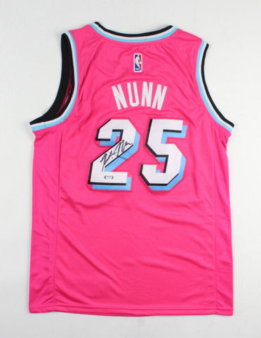 Kendrick Nunn Signed Heat Pink Miami Vice Style Jersey (PSA)