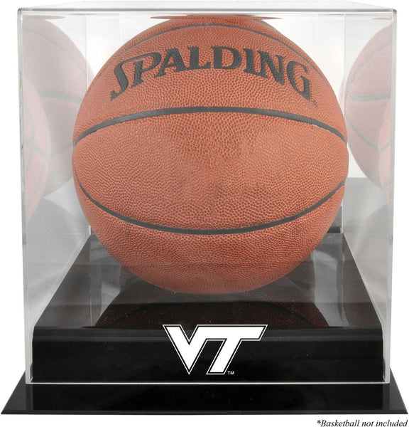 Virginia Tech Hokies Base Team Logo Basketball Display Case & Mirrored Back