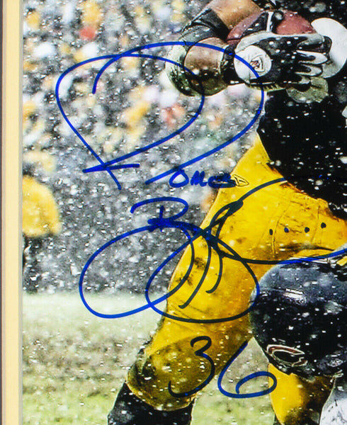 Jerome Bettis Signed Over Brian Urlacher Color 16x20 Photo
