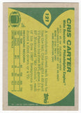 Cris Carter autographed Eagles 1989 Topps Football Rookie Card #121 - (SS COA)