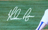 Nolan Ryan Autographed Texas Rangers 16X20 HM Pitching Back View- AIV Hologram