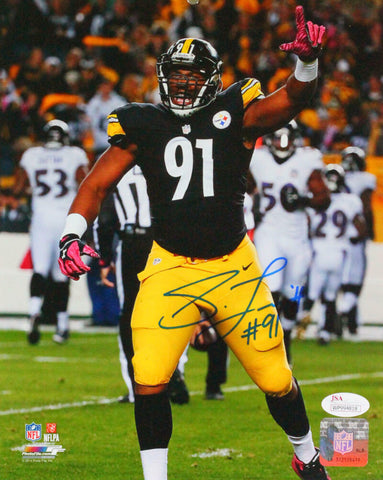 Stephon Tuitt #91 Autographed Steelers 8x10 In Black PF Photo- JSA W Auth