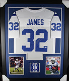 EDGERRIN JAMES (Colts white TOWER) Signed Autographed Framed Jersey JSA