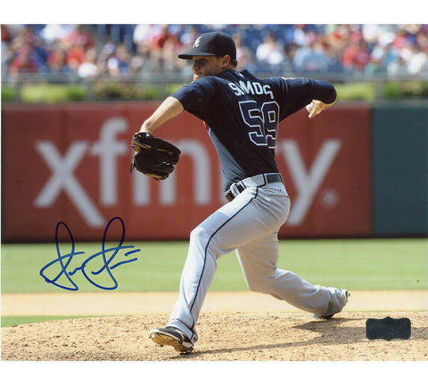 Shae Simmons Signed Braves Unframed 8x10 Photo-Blue Ink