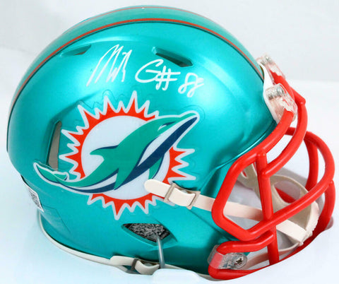 Mike Gesicki Autographed Miami Dolphins Flash Speed Mini Helmet-Beckett W Holo