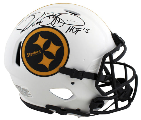Steelers Jerome Bettis "HOF 15" Signed Lunar F/S Speed Proline Helmet BAS Wit