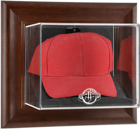 Rockets Brown Frmd Wall-Mountable (2019-Present) Team Logo Cap Display Case