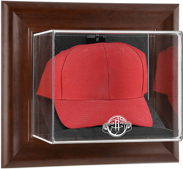 Rockets Brown Frmd Wall-Mountable (2019-Present) Team Logo Cap Display Case