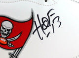 Warren Sapp Autographed Tampa Bay Buccaneers Logo Football w/ HOF-Beckett W Holo