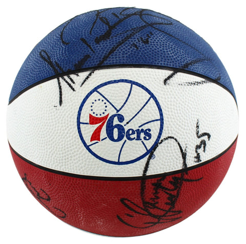 76ers (5) Barros, Weatherspoon +3 Authentic Signed Logo Basketball BAS #AB77915