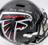 Matt Ryan Auto Falcons Full Size Helmet 2016 NFL MVP (Smudge) Beckett WL25968
