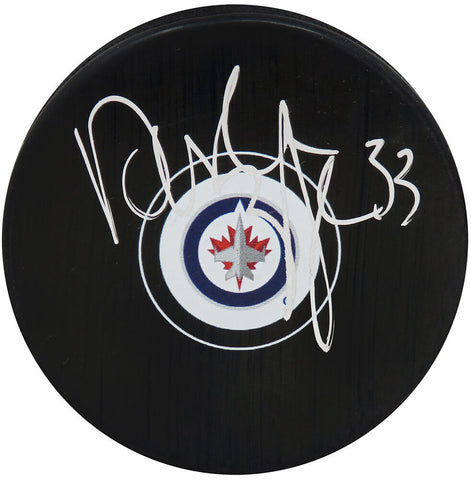 Dustin Byfuglien Signed Winnipeg Jets Logo Hockey Puck - (SCHWARTZ SPORTS COA)