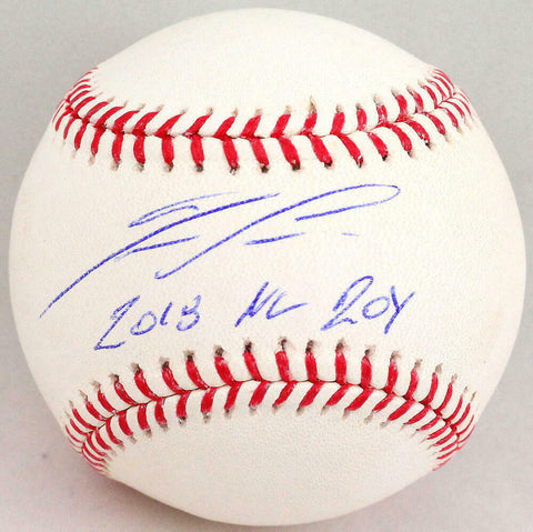Ronald Acuna Autographed Rawlings OML Baseball w/ 2018 NL ROY - Beckett W *Blue