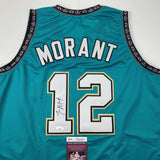 Autographed/Signed Ja Morant Memphis Teal Basketball Jersey JSA COA