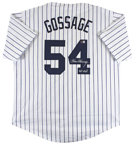 Goose Gossage Authentic Signed White Pro Style Jersey Autographed BAS Witnessed