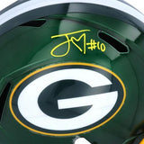 Jordan Love Packers Signed Riddell Flash Alternate Speed Helmet