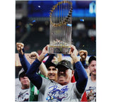 Brian Snitker Signed Atlanta Braves Unframed 16x20 Photo-Holding Trophy