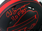 OJ Simpson Autographed Buffalo Bills Eclipse Mini Helmet W/HOF- JSA W Auth *Red