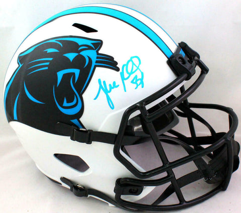 Luke Kuechly Autographed Carolina Panthers Lunar F/S Helmet- Beckett W*Baby Blue