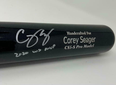 COREY SEAGER Autographed "2020 WS MVP" Dodgers Game Model Bat FANATICS