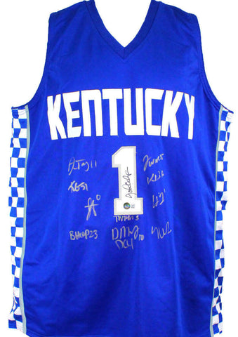 Kentucky '21-'22 Men's Basketball Team Blue College Style Jersey-Beckett W Holo