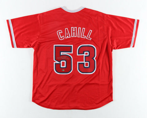 Trevor Cahill Signed Los Angeles Angel Jersey (RSA Holo) 2016 World Series Champ