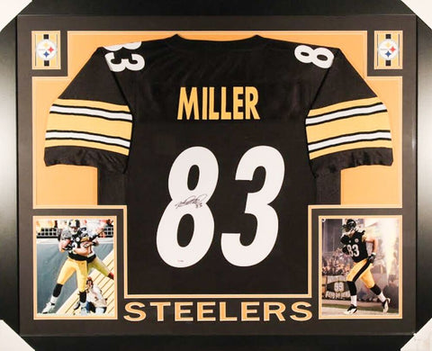 Heath Miller Signed Pittsburgh Steelers 35x43 Framed Jersey (PSA / DNA COA)