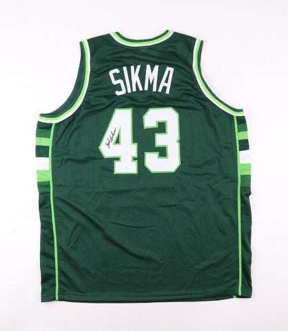 Jack Sikma Signed Milwaukee Bucks Jersey (JSA COA) 7xNBA All Star (1979-1985)