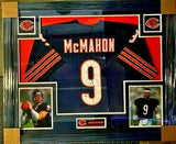 Jim McMahon Signed Bears 35" x 43" Custom Framed Jersey (Schwartz COA) Punky QB