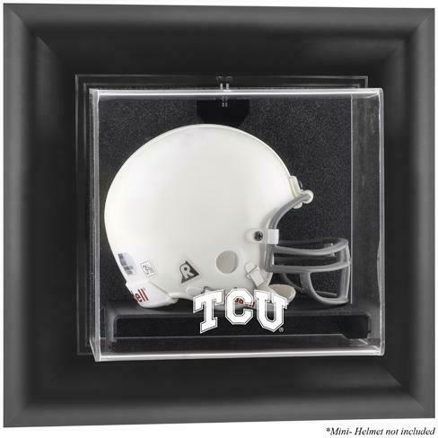 TCU Horned Frogs Black Framed Wall-Mountable Mini Helmet Display Case - Fanatics
