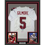 Framed Autographed/Signed Stephon Gilmore 33x42 South Carolina Jersey PSA COA