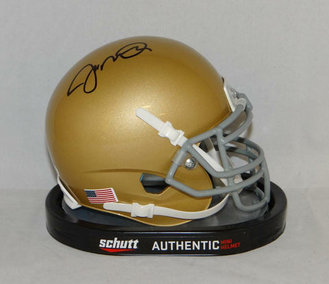 Joe Montana Autographed Notre Dame Schutt Mini Helmet - JSA W Auth *Black