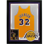 Magic Johnson Signed Los Angeles Lakers LED Framed Mitchell and Ness Jersey