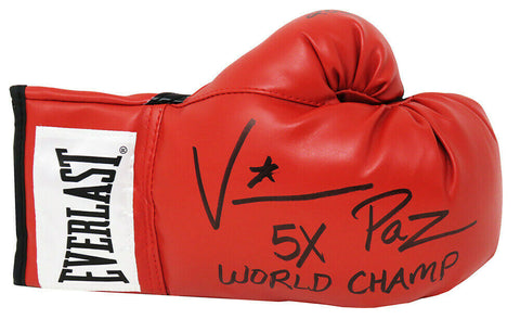 Vinny 'Paz' Pazienza Signed Everlast Red Boxing Glove w/5x World Champ -(SS COA)