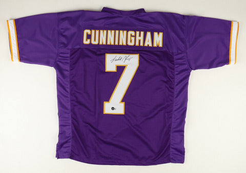 Randall Cunningham Signed Minnesota Vikings Jersey (Beckett) 4xPro Bowl Q.B.